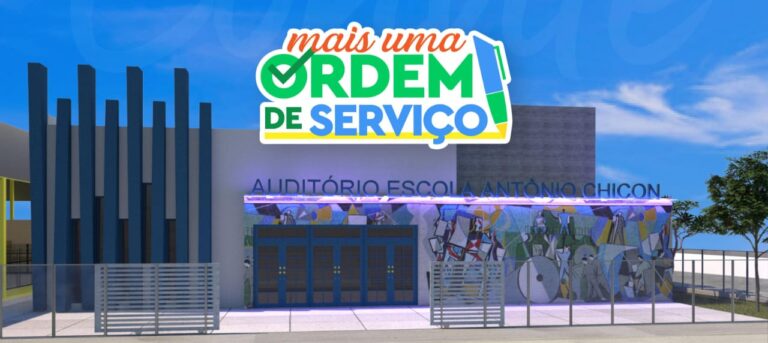 Assinatura da ordem de serviço para construção do auditório na Escola Municipal Antônio Chicon Sobrinho ocorrerá na segunda (17)